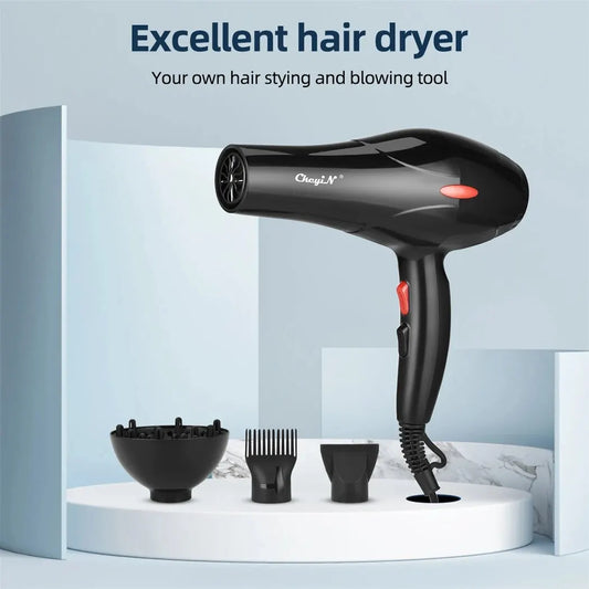 💨 LuxeAir™ Ionic Hair Dryer | Pro-Grade Fast-Dry Technology with Diffuser & Styling Tools