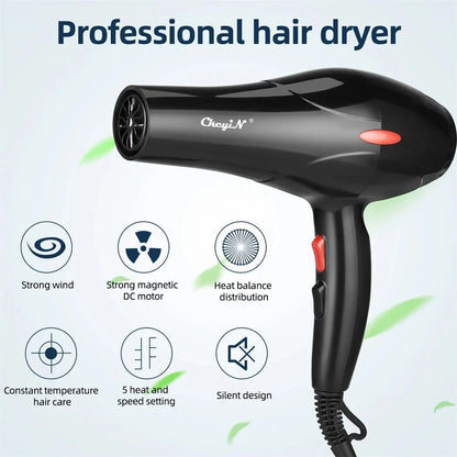 💨 LuxeAir™ Ionic Hair Dryer | Pro-Grade Fast-Dry Technology with Diffuser & Styling Tools