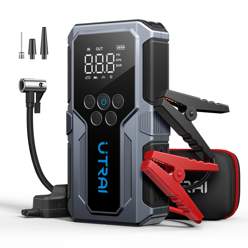 🚗 PowerMate™ Pro Jump Starter + Tire Inflator | 1500A Emergency Battery Booster & 150 PSI Air Pump 💨🔋