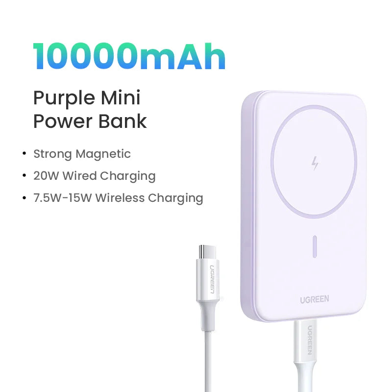 🔋 MagSnap™ UltraThin Wireless Power Bank | 10,000mAh Fast Charge for On-the-Go Power ⚡