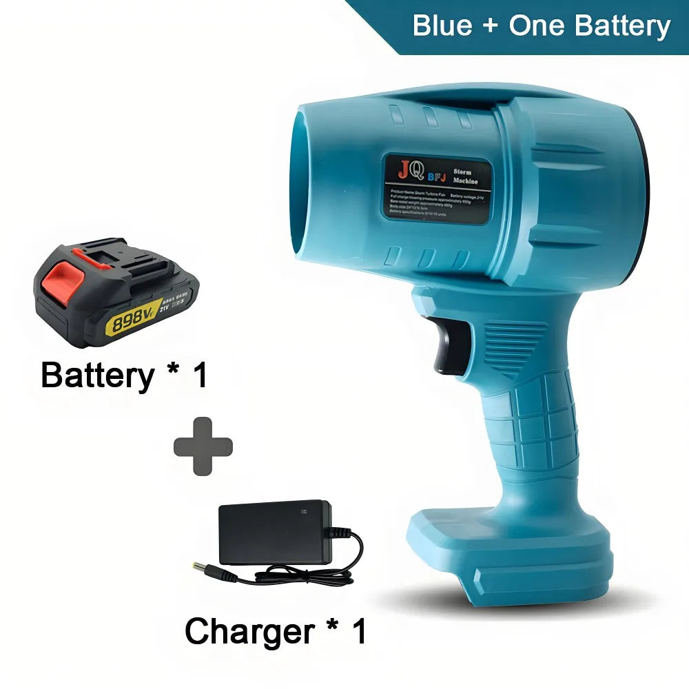💨 TurboForce™ 21V Cordless Power Blower – 50,000 RPM | 100m/s Wind Speed | 550g Thrust | Outdoor Dust & Leaf Blaster 🌪️