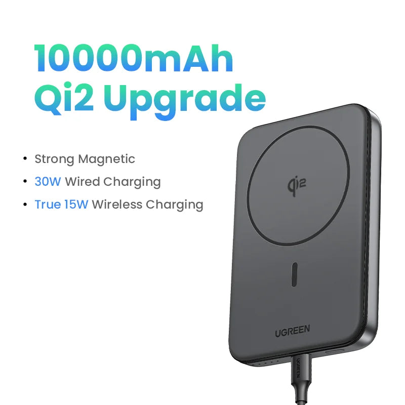 🔋 MagSnap™ UltraThin Wireless Power Bank | 10,000mAh Fast Charge for On-the-Go Power ⚡
