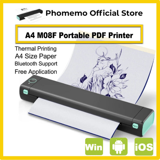 🖋️ InkFree™ M08F Pro – Wireless Tattoo Stencil Printer for Artists On-the-Go 🎨📱