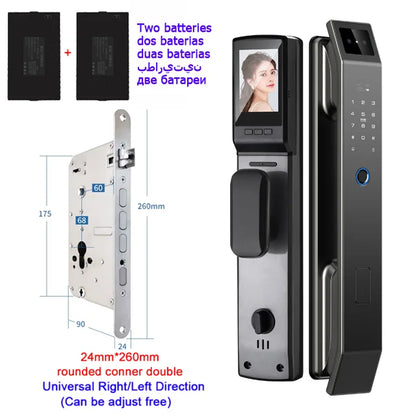 🔒 Smart 3D Face Recognition Door Lock | HD Camera, App Access & Keyless Security | Multi-User Control 🚪