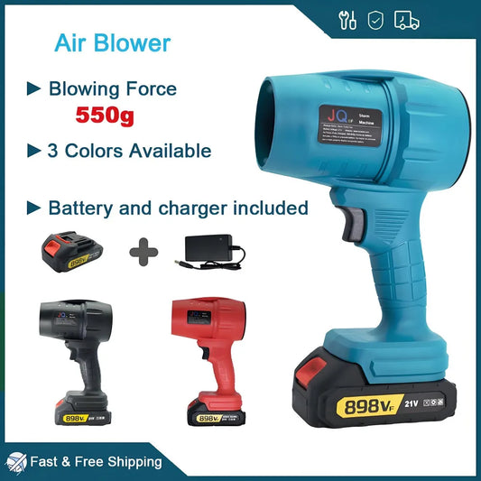💨 TurboForce™ 21V Cordless Power Blower – 50,000 RPM | 100m/s Wind Speed | 550g Thrust | Outdoor Dust & Leaf Blaster 🌪️