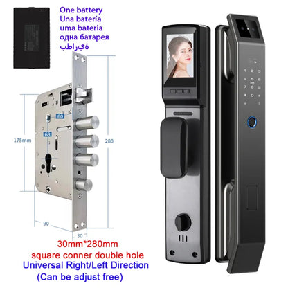 🔒 Smart 3D Face Recognition Door Lock | HD Camera, App Access & Keyless Security | Multi-User Control 🚪