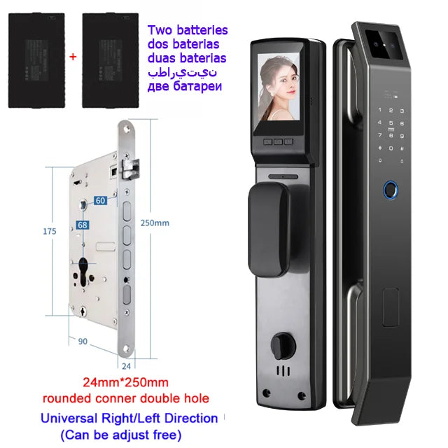 🔒 Smart 3D Face Recognition Door Lock | HD Camera, App Access & Keyless Security | Multi-User Control 🚪