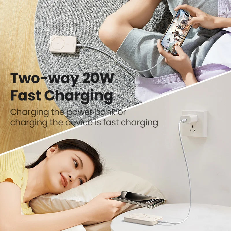 🔋 MagSnap™ UltraThin Wireless Power Bank | 10,000mAh Fast Charge for On-the-Go Power ⚡