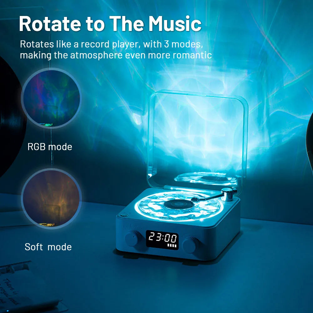 AuroraTune Vintage Mini Speaker 🎶 – Bluetooth Sleep Aid with Nature Sounds, RGB Glow & TF Card Support