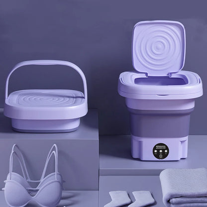 🌀 MiniFold™ Compact Washer & Spin Dryer – Foldable, Portable & Perfect for Delicates, Travel & Small Spaces 🧦✨