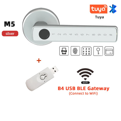 🔒 Smart Touch Fingerprint Door Lock | Bluetooth & App Control | Multi-Access | Anti-Peep Code | Emergency Key Backup 🚪