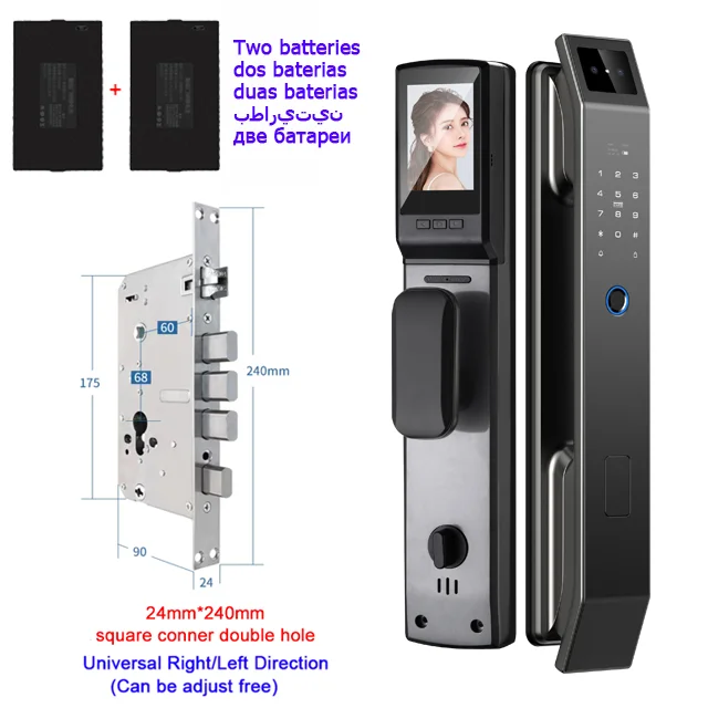 🔒 Smart 3D Face Recognition Door Lock | HD Camera, App Access & Keyless Security | Multi-User Control 🚪