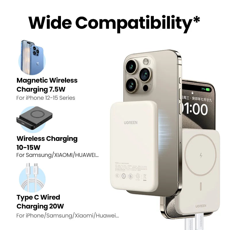 🔋 MagSnap™ UltraThin Wireless Power Bank | 10,000mAh Fast Charge for On-the-Go Power ⚡