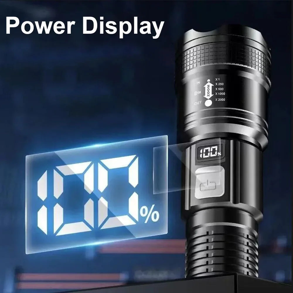 🔦 UltraBeam X1 Tactical Flashlight | 1600K Lumens | USB Rechargeable | Long-Range, Rugged & Waterproof ⚡