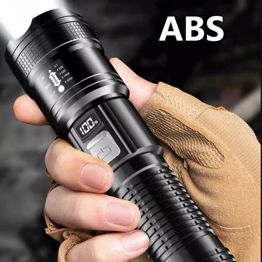 🔦 UltraBeam X1 Tactical Flashlight | 1600K Lumens | USB Rechargeable | Long-Range, Rugged & Waterproof ⚡