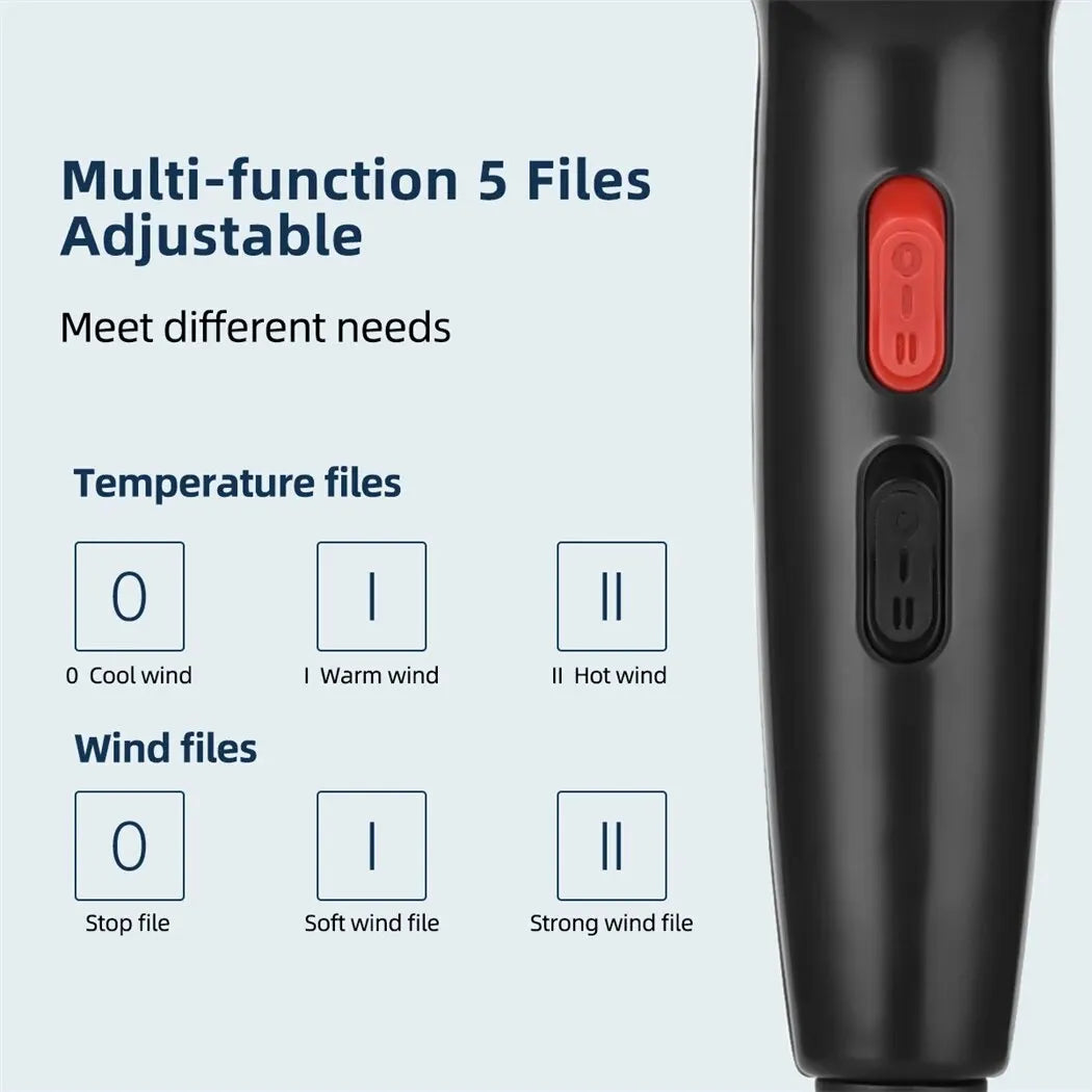 💨 LuxeAir™ Ionic Hair Dryer | Pro-Grade Fast-Dry Technology with Diffuser & Styling Tools
