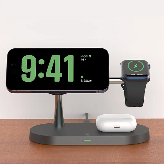 ⚡️ PowerHub Trio™ Magnetic 3-in-1 Fast Charging Station | For iPhone, Watch & Earbuds ✨