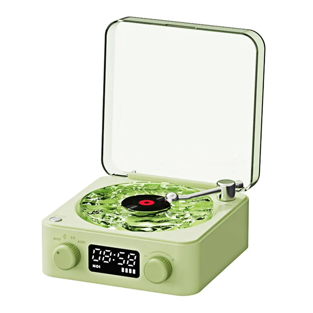 AuroraTune Vintage Mini Speaker 🎶 – Bluetooth Sleep Aid with Nature Sounds, RGB Glow & TF Card Support