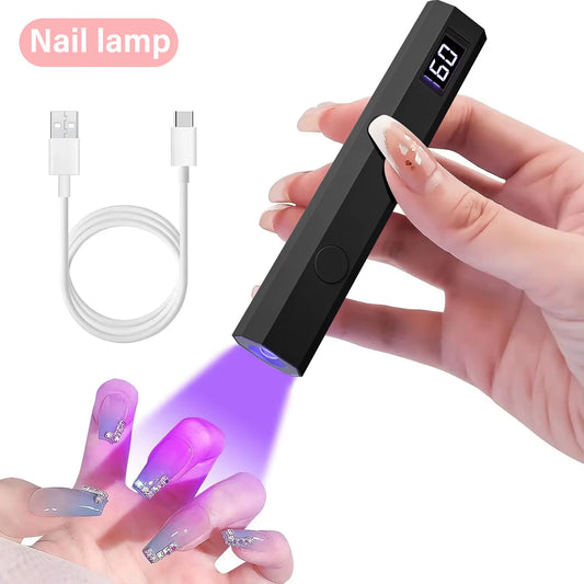 💡 GlimmerLite™ Mini Nail Curing Lamp | Rechargeable UV/LED Light for Flawless Gel Nails 💅